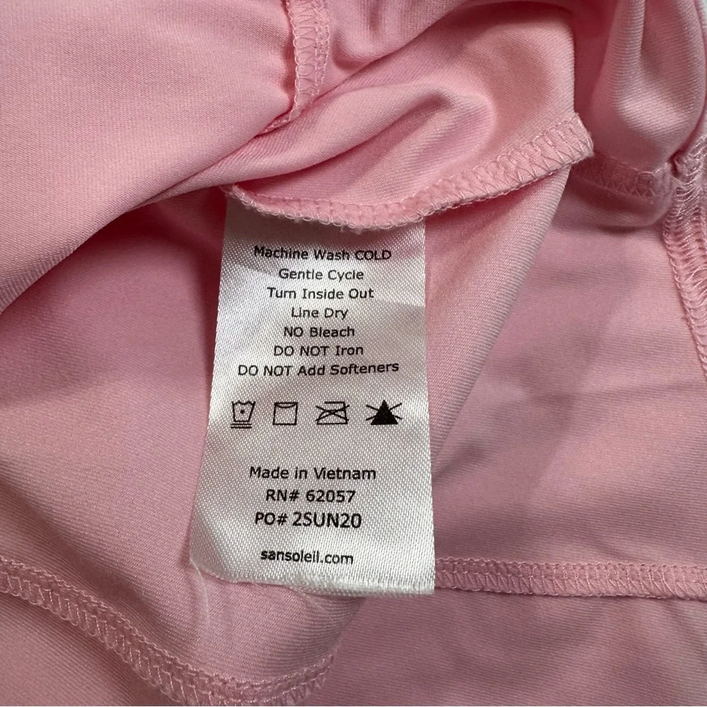 Sansoleil SunGlow Zip Mock Pink And White Long Sleeves UV 50+
Cooling - Picture 14 of 14
